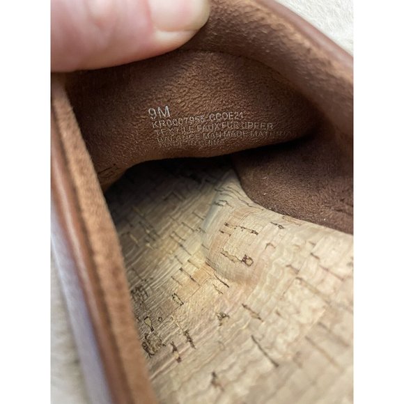 Korks Lori Clogs Mules 9M Taupe Faux Fur Slip On Block Heel Platform Y2K 90’s - Picture 9 of 12